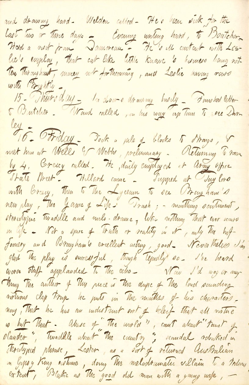 Thomas Butler Gunn Dagboeken- Volume 6, pagina 218, 14-16 december 1853 door Thomas Butler Gunn