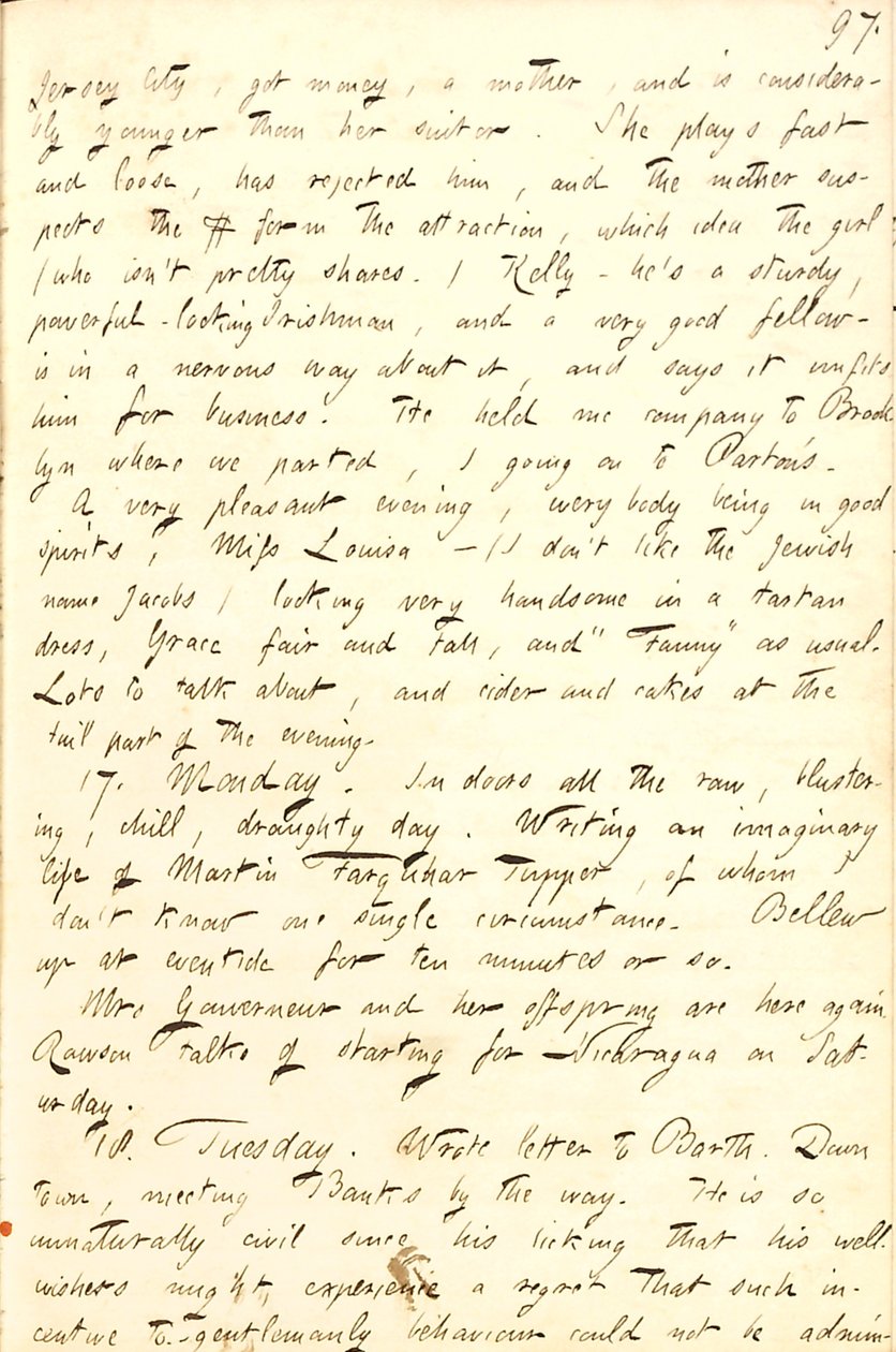 Thomas Butler Gunn Dagboeken - Deel 8, pagina 104, 16-18 november 1856 door Thomas Butler Gunn