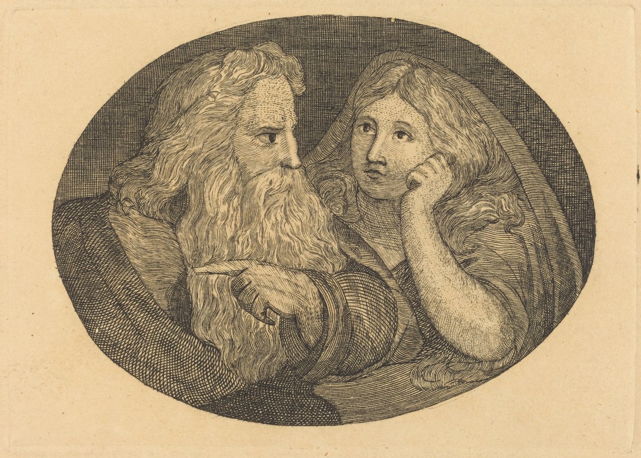Lear en Cordelia door Thomas Butts, Jr. after William Blake