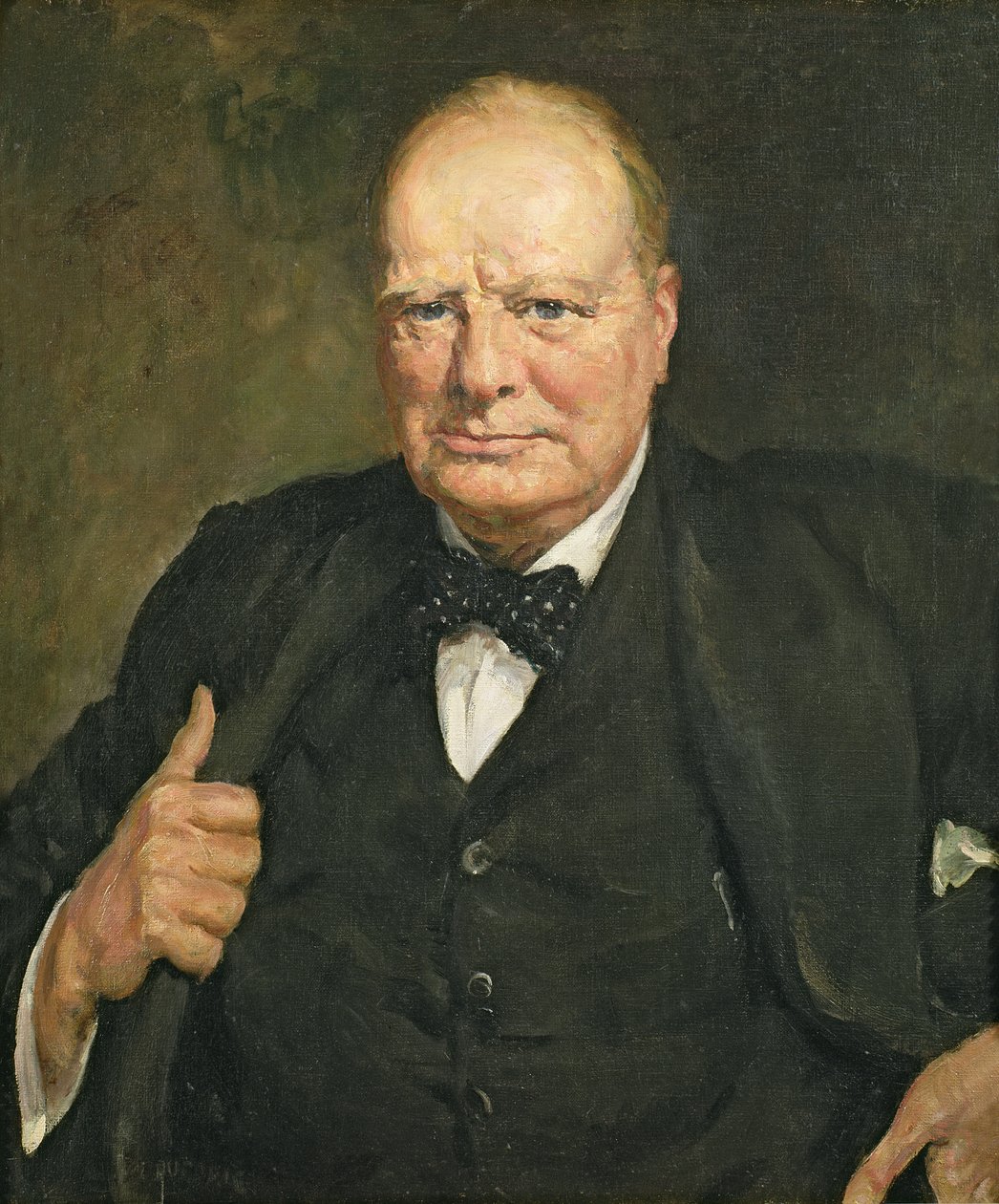 Portret van Sir Winston Churchill (1874-1965) door Thomas Cantrell Dugdale