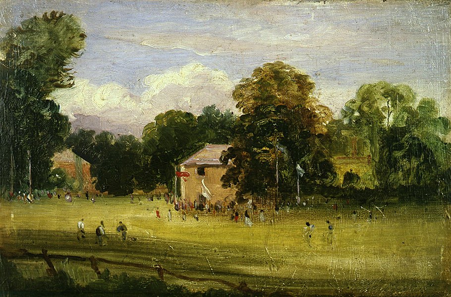 De dorpskermis, East Bergholt door Thomas Churchyard