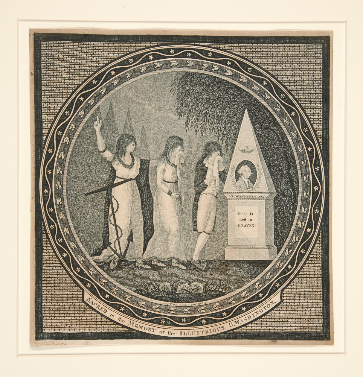Heilig ter nagedachtenis van de illustere G. Washington door Thomas Clarke