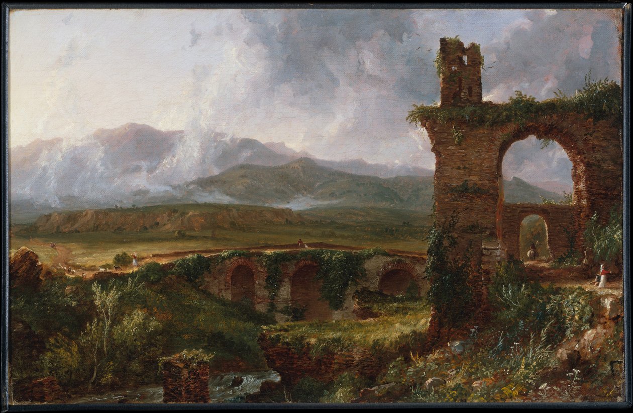 Een uitzicht in de buurt van Tivoli (’s ochtends) door Thomas Cole