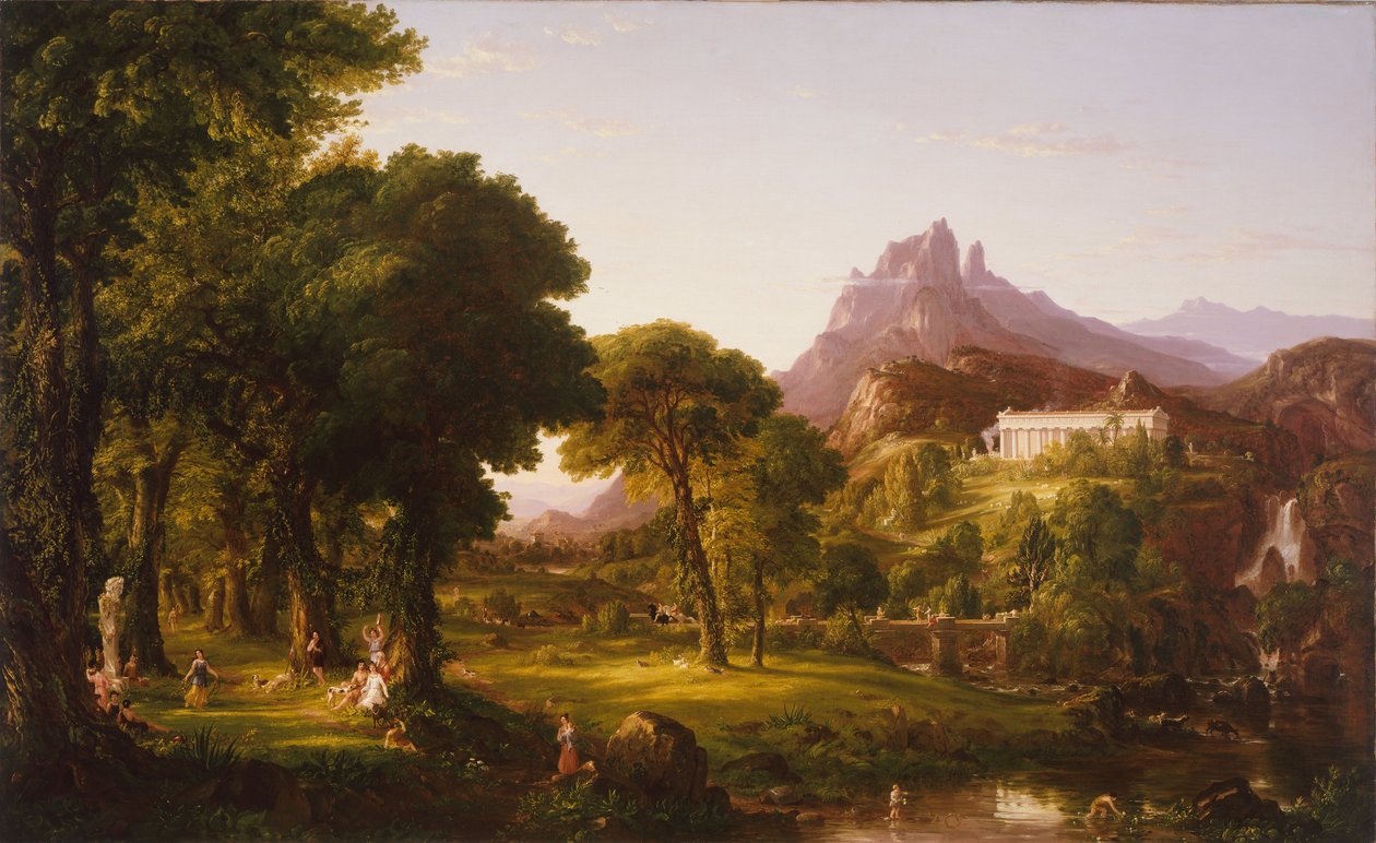 Droom van Arcadië door Thomas Cole