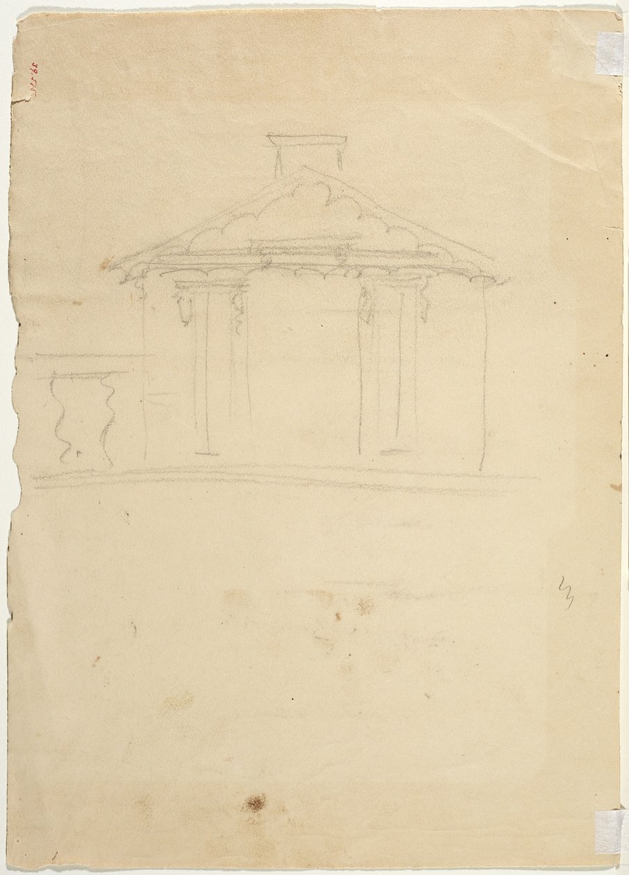Vrije handtekening van hoogte van nieuwe studio in Cedar Grove door Thomas Cole