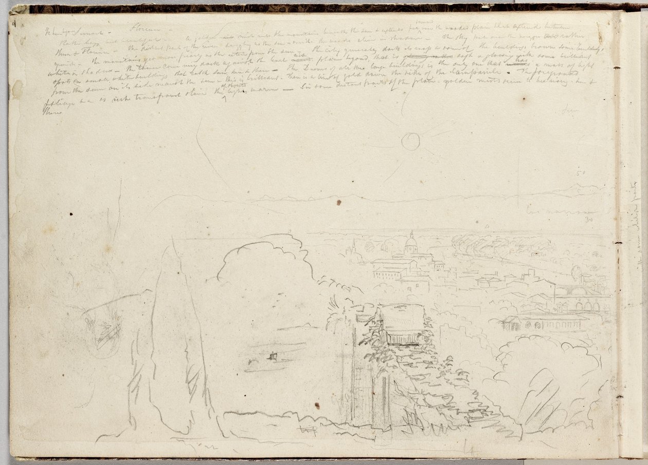 Panorama van Florence door Thomas Cole