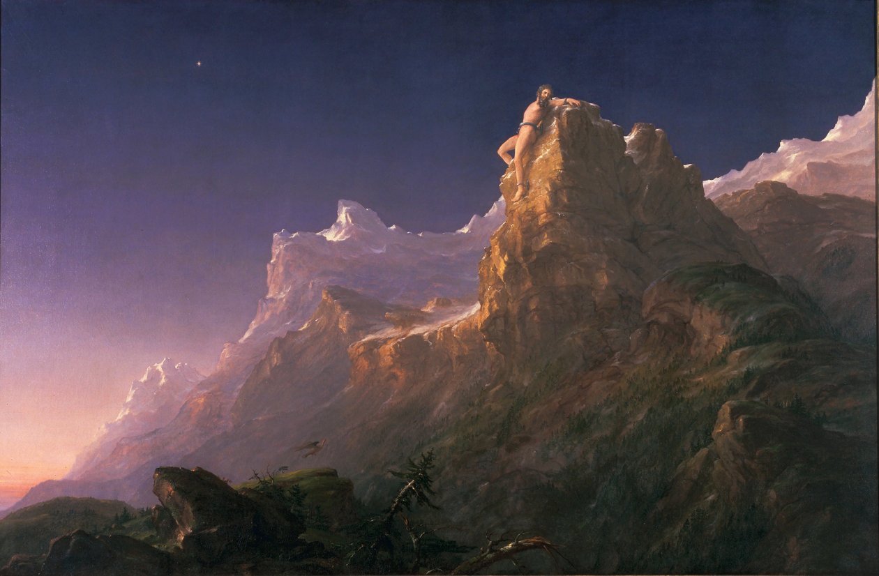 Prometheus geboeid door Thomas Cole