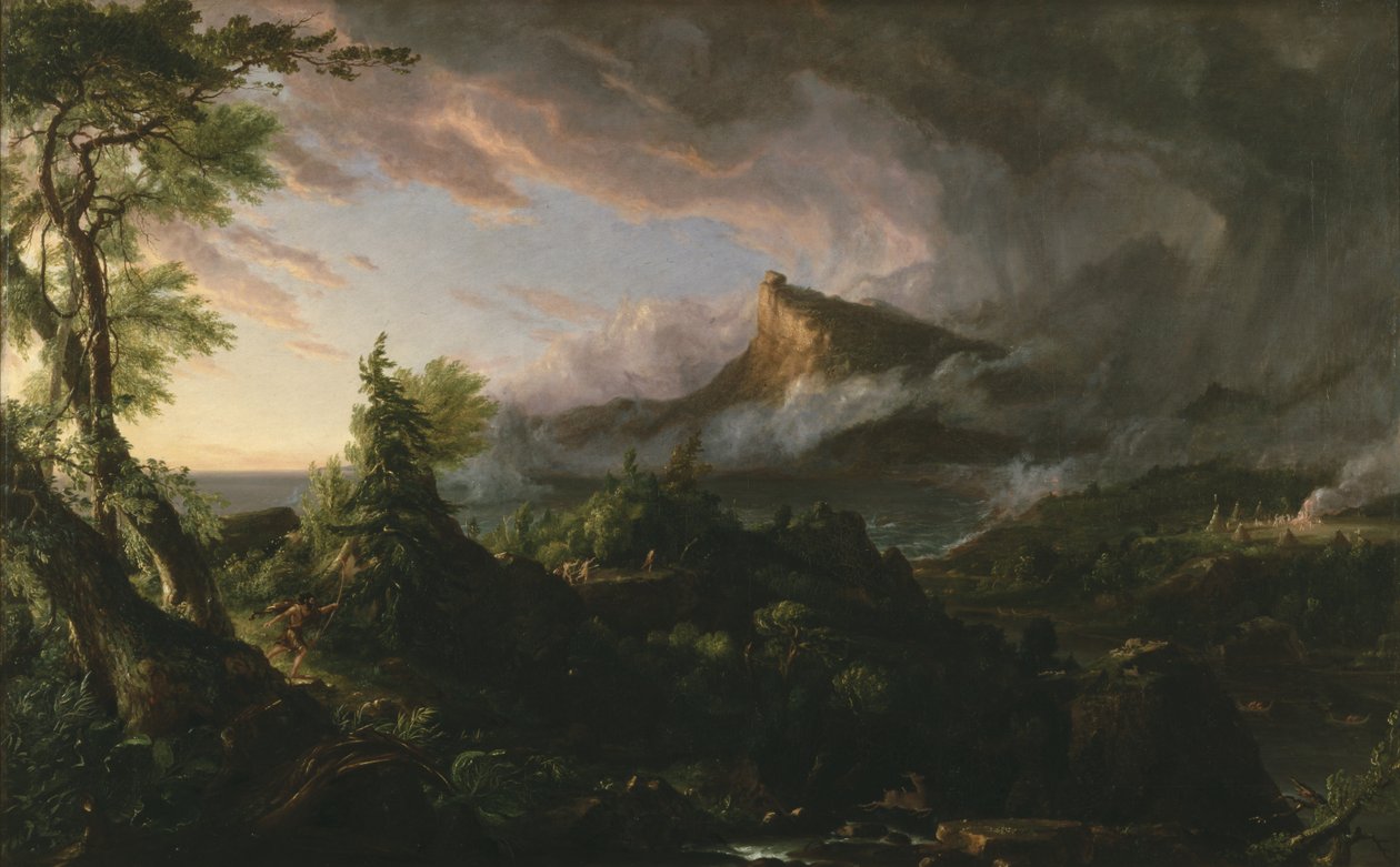 Het verloop van het rijk: De wilde staat door Thomas Cole