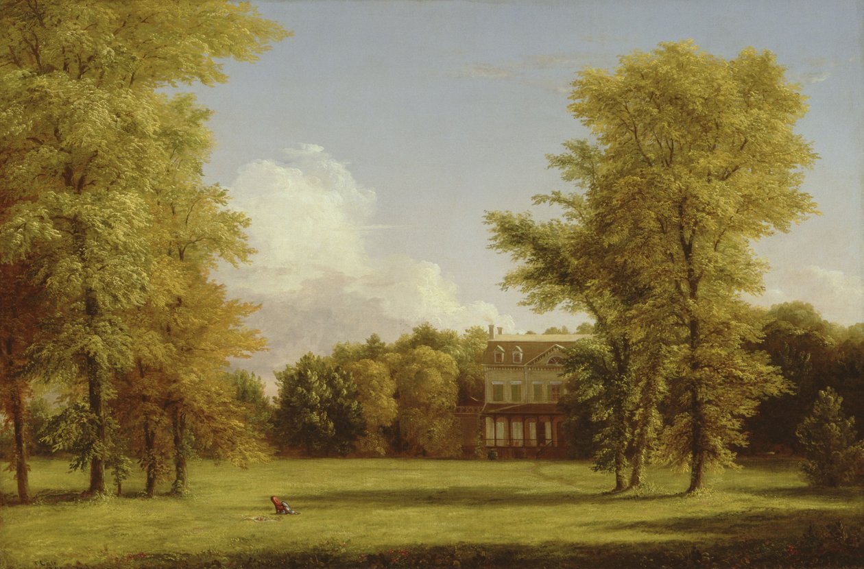 Het landhuis Van Rensselaer door Thomas Cole