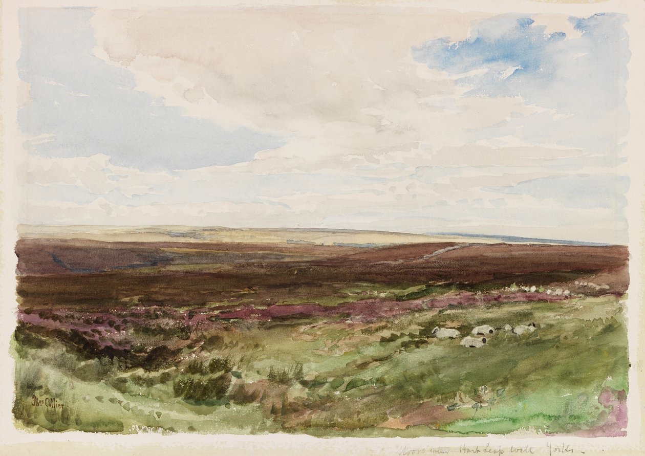 Heide nabij Hart Leap Well, Yorkshire door Thomas Collier