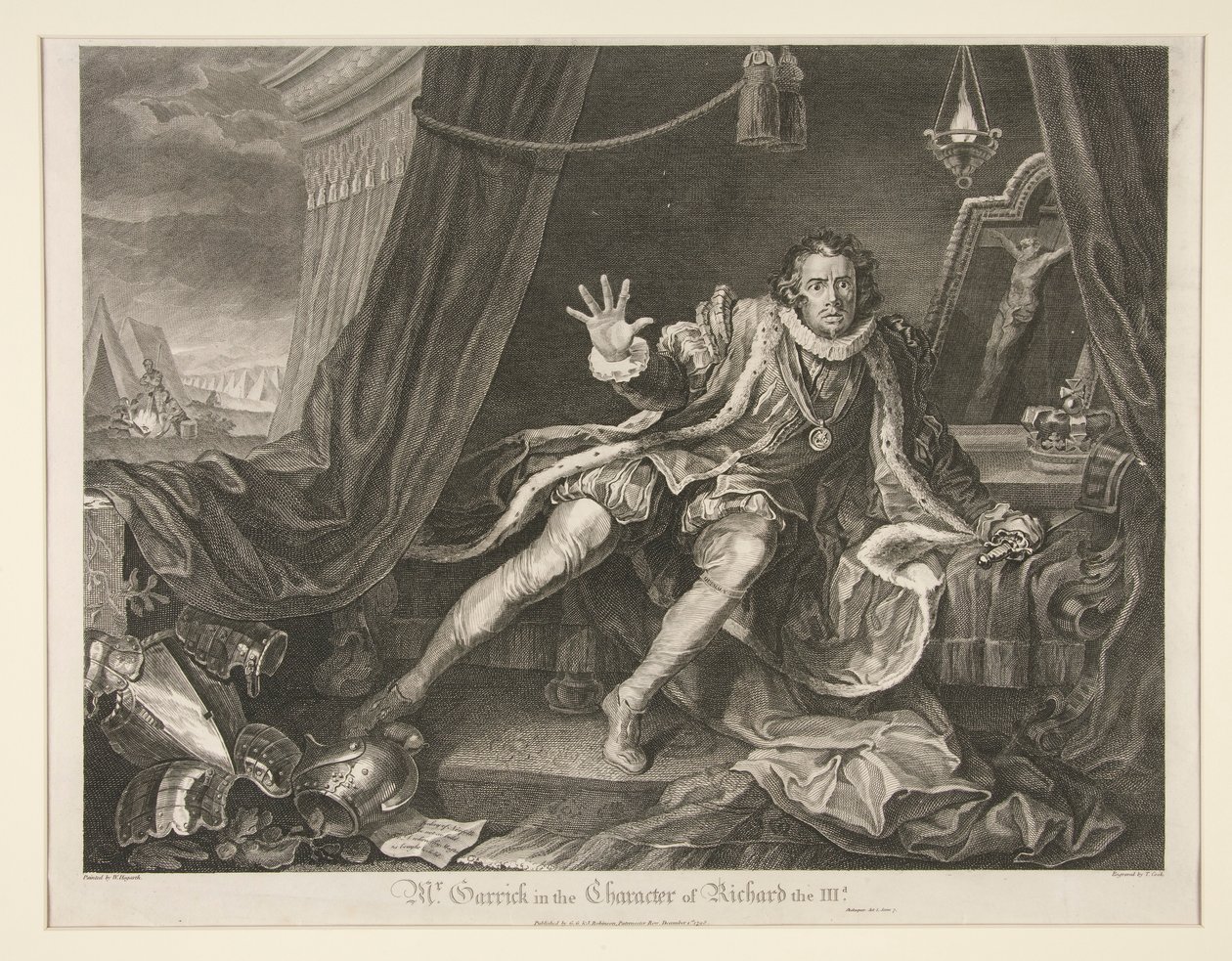 Mr. Garrick in de rol van Richard III door Thomas Cook