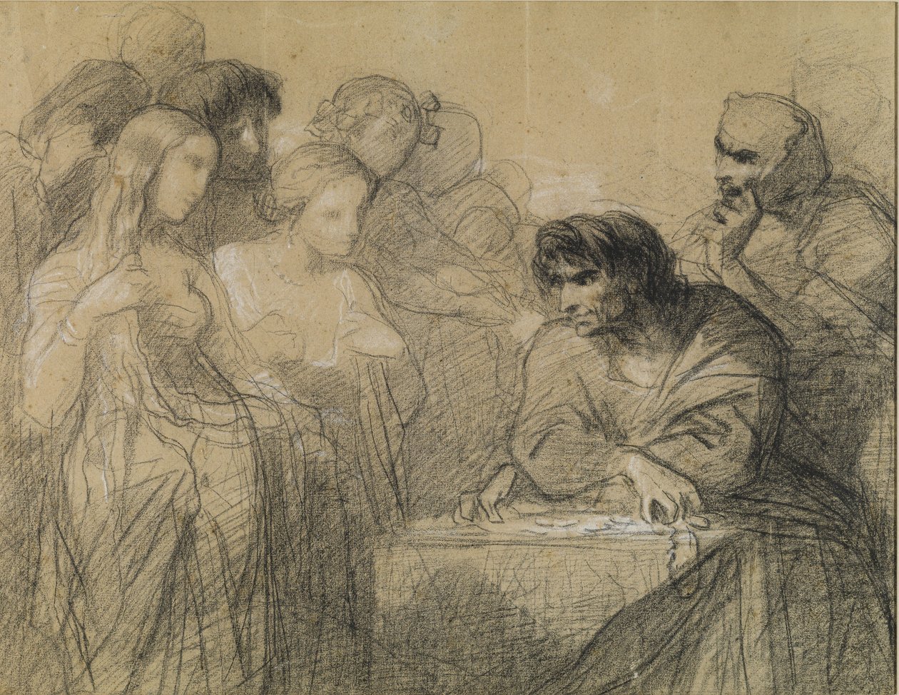 De liefde voor goud (De dorst naar goud) (studie) door Thomas Couture