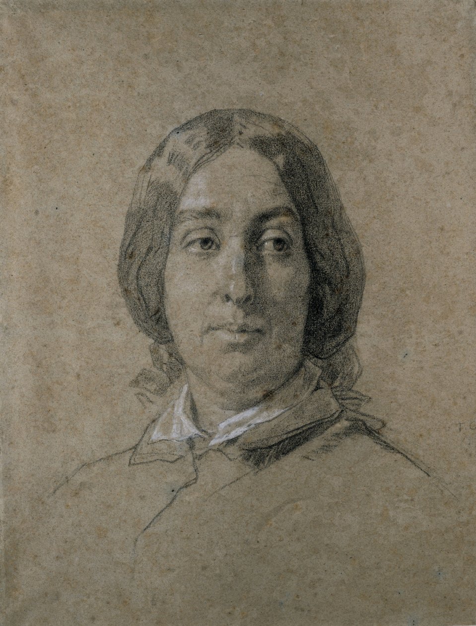 Portret van George Sand door Thomas Couture