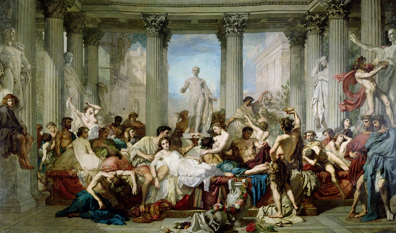De Romeinen in hun decadentie door Thomas Couture