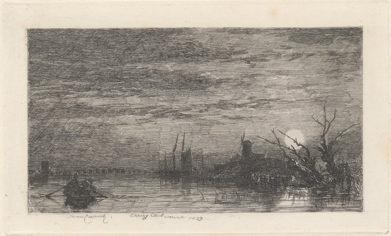 Maanlicht door Thomas Creswick