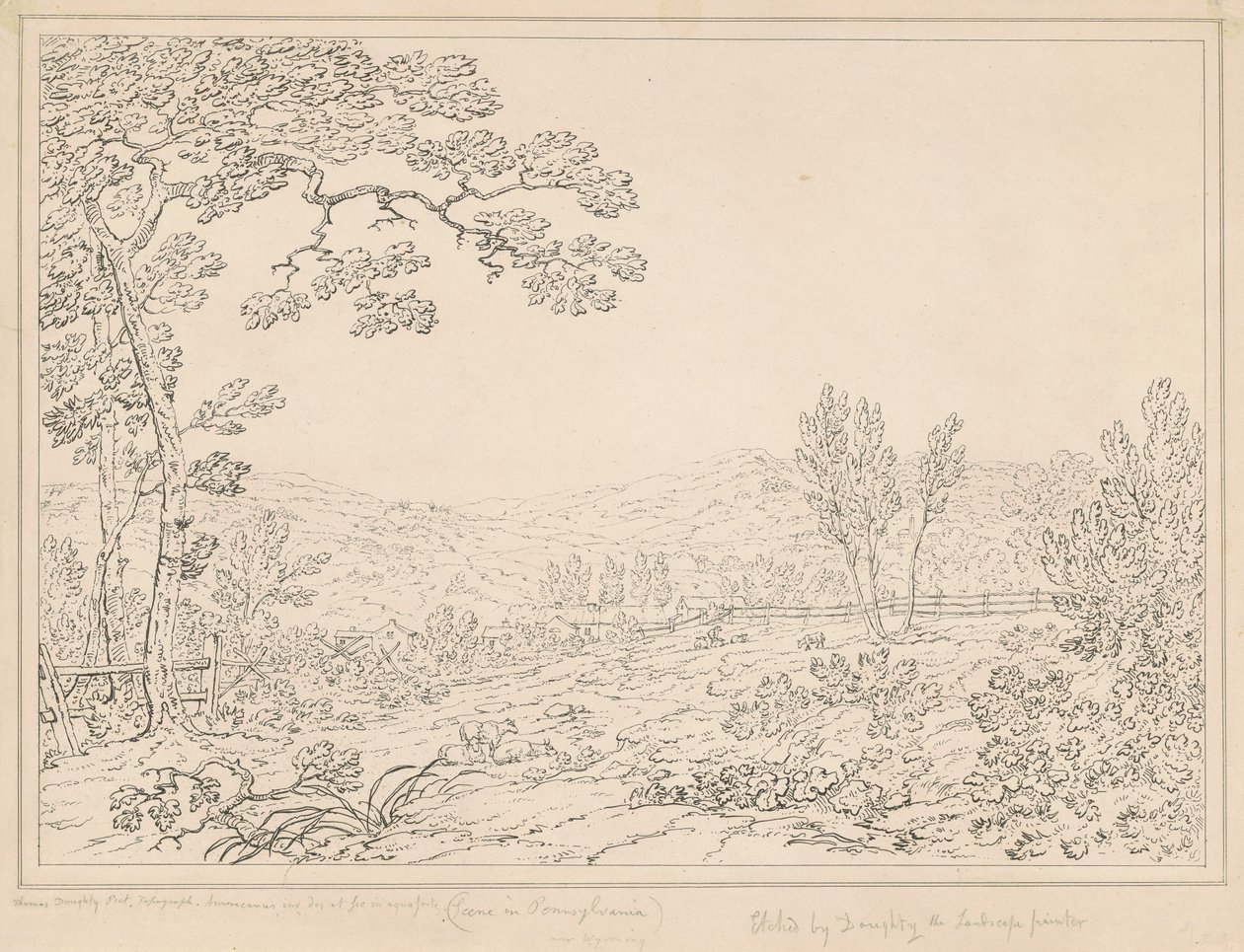 Landschap van Pennsylvania door Thomas Doughty