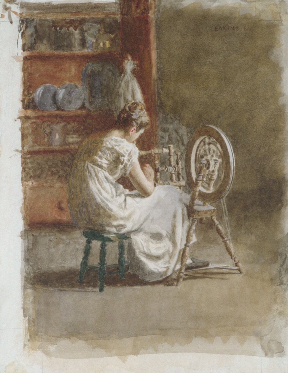 Huisgesponnen stof door Thomas Eakins