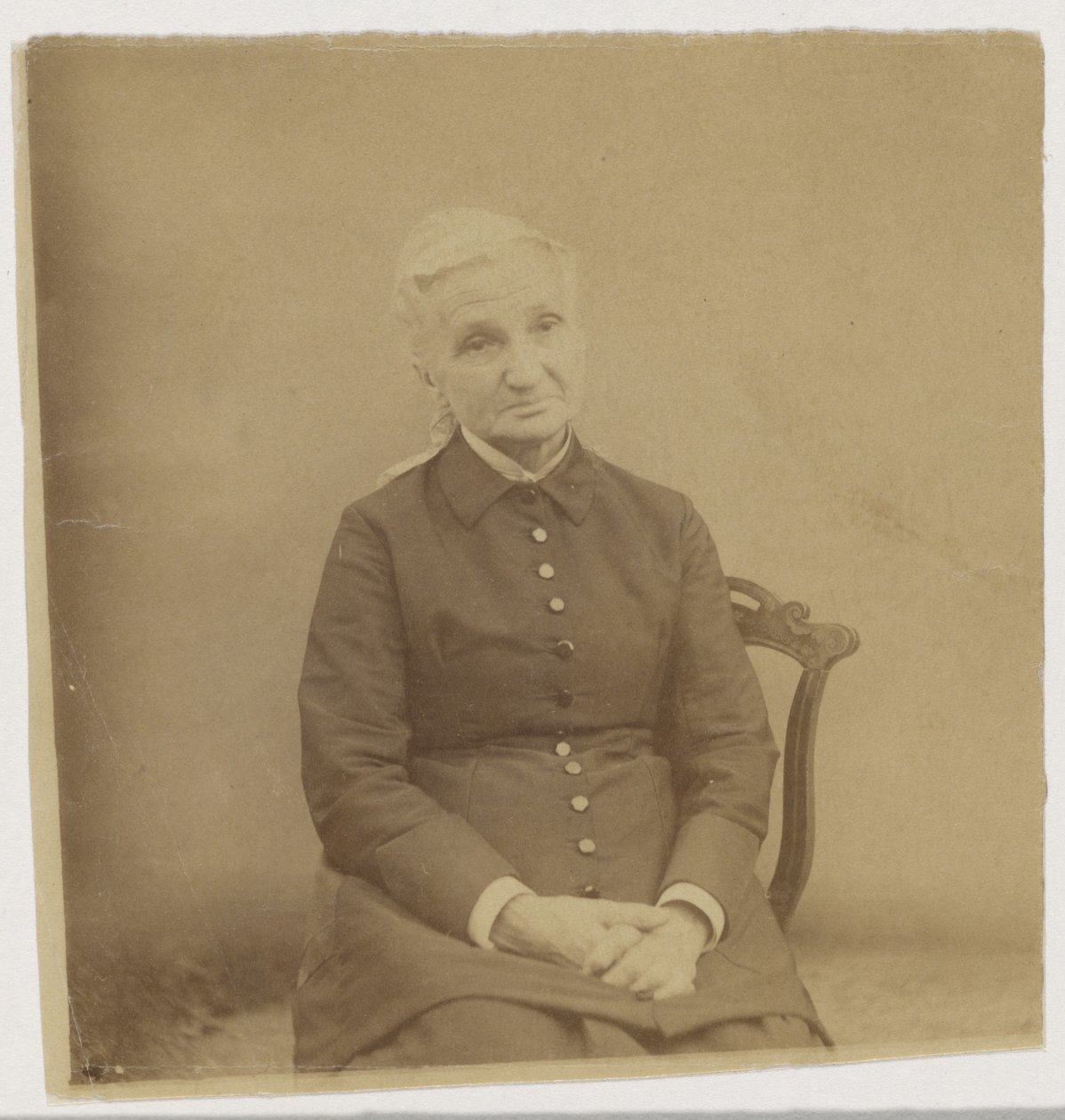 Portret van een zittende oudere vrouw door Thomas Eakins