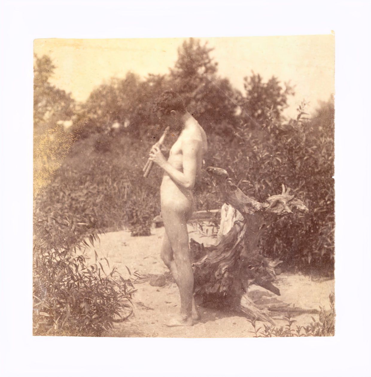 Staande fluitspeler Studie voor Arcadia door Thomas Eakins