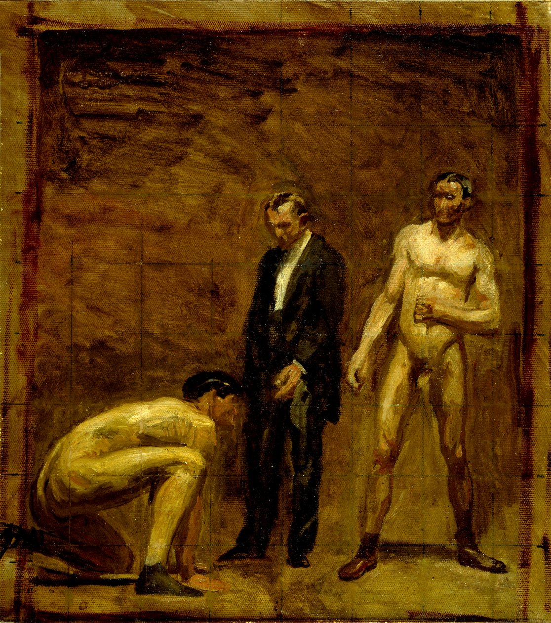 Studie voor ‘Taking the Count’ door Thomas Eakins