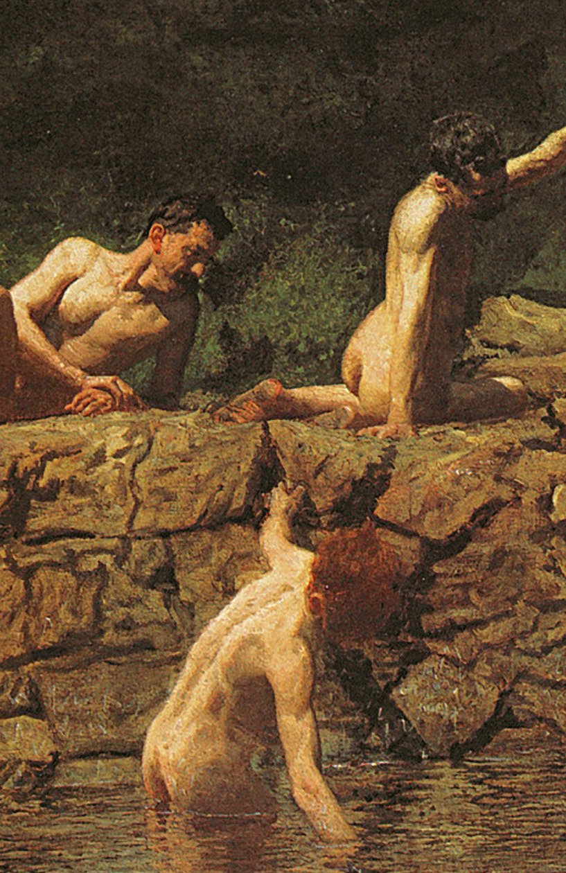 Zwemplek, 1885 door Thomas Eakins