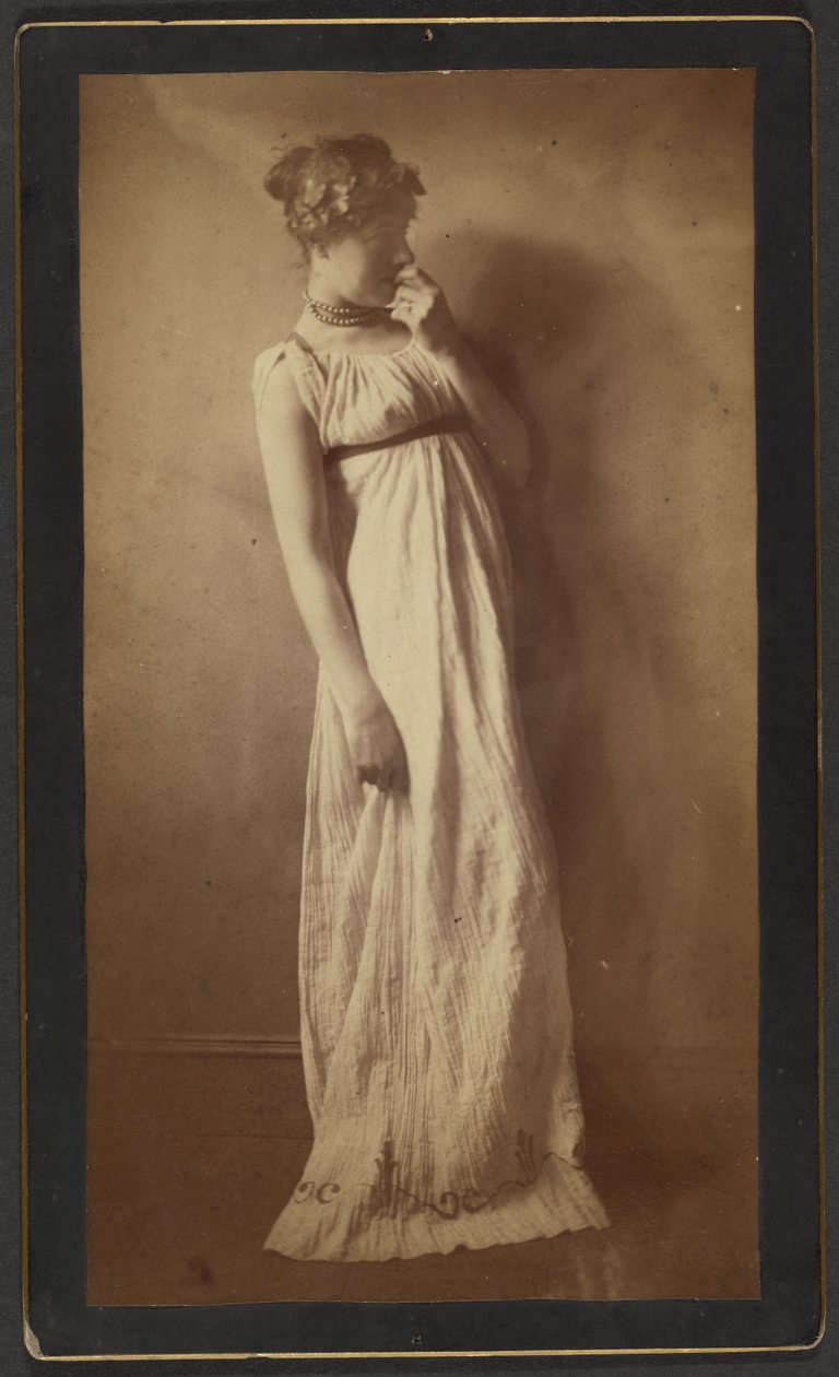 Vrouw in klassiek kostuum door Thomas Eakins