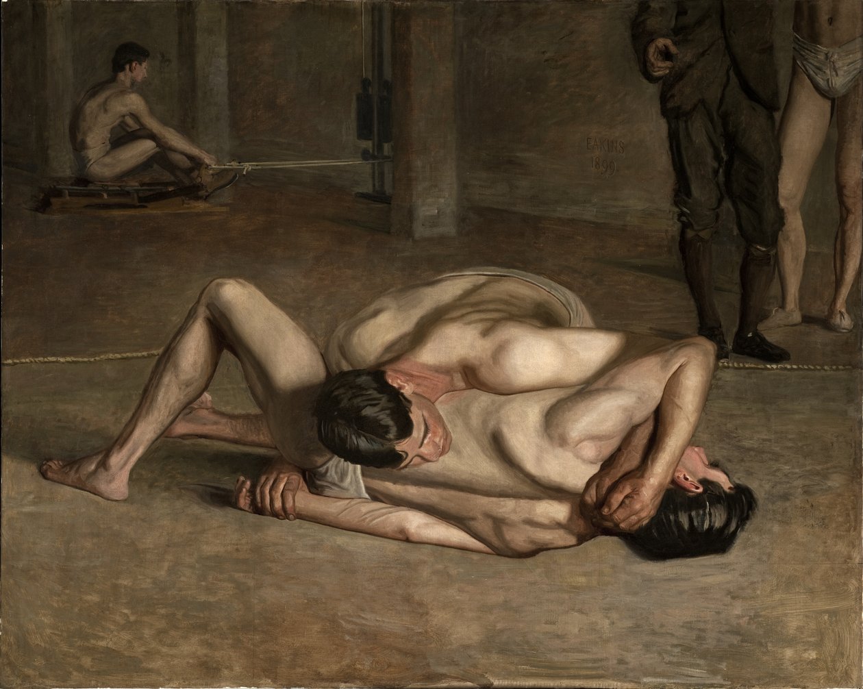 Worstelaren door Thomas Eakins