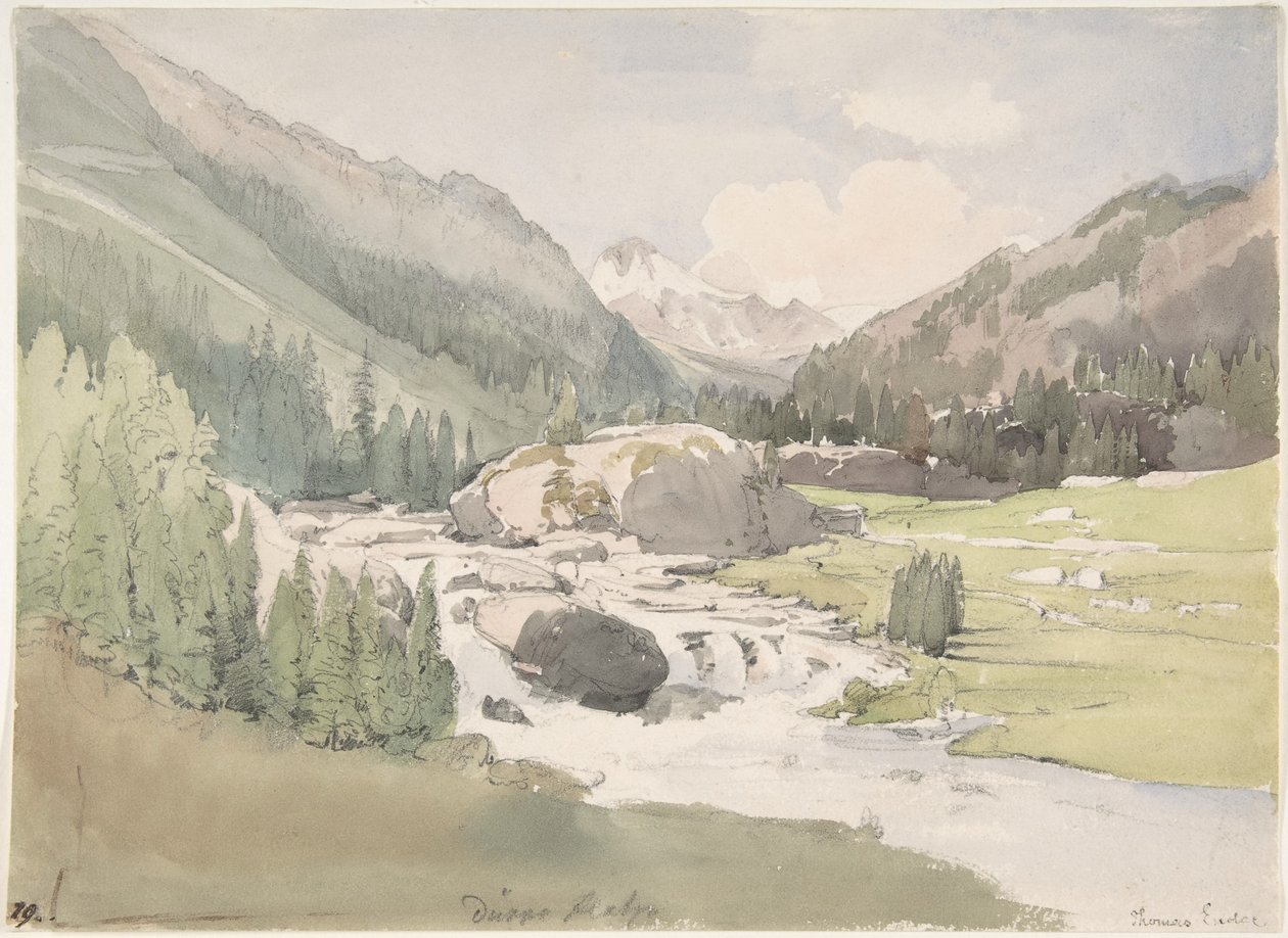Bergdal door Thomas Ender