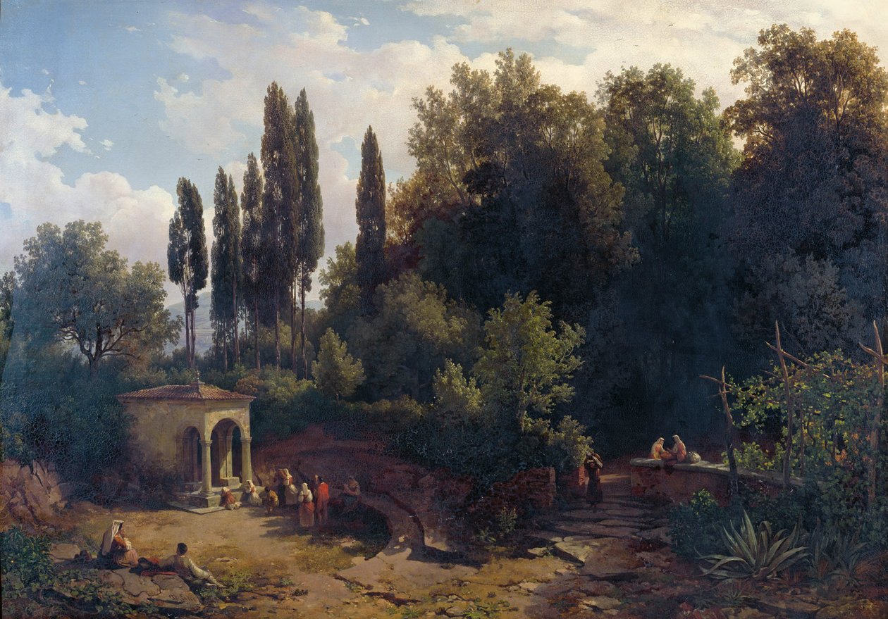 Boskapel in het Romeinse gebergte door Thomas Ender