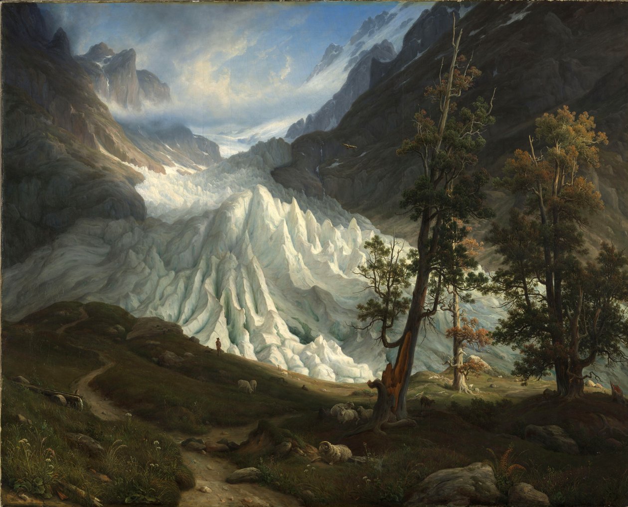 Noors: Grindelwaldgletsjer Grindelwaldgletsjer door Thomas Fearnley