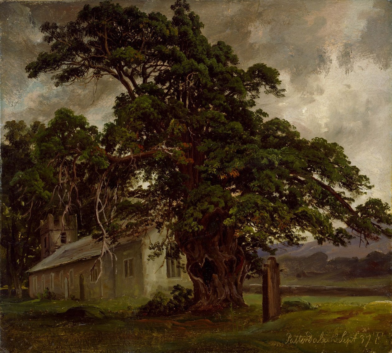 De kerk in Patterdale door Thomas Fearnley