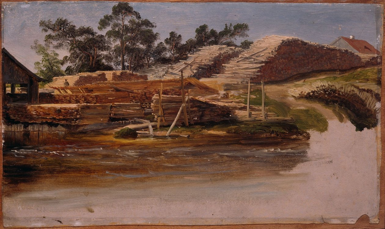 Holzlager door Thomas Fearnley