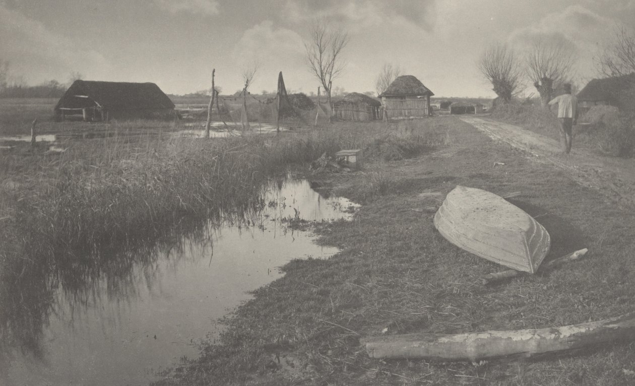 Tussen land en water,1886 (foto) door Thomas Frederick Goodall