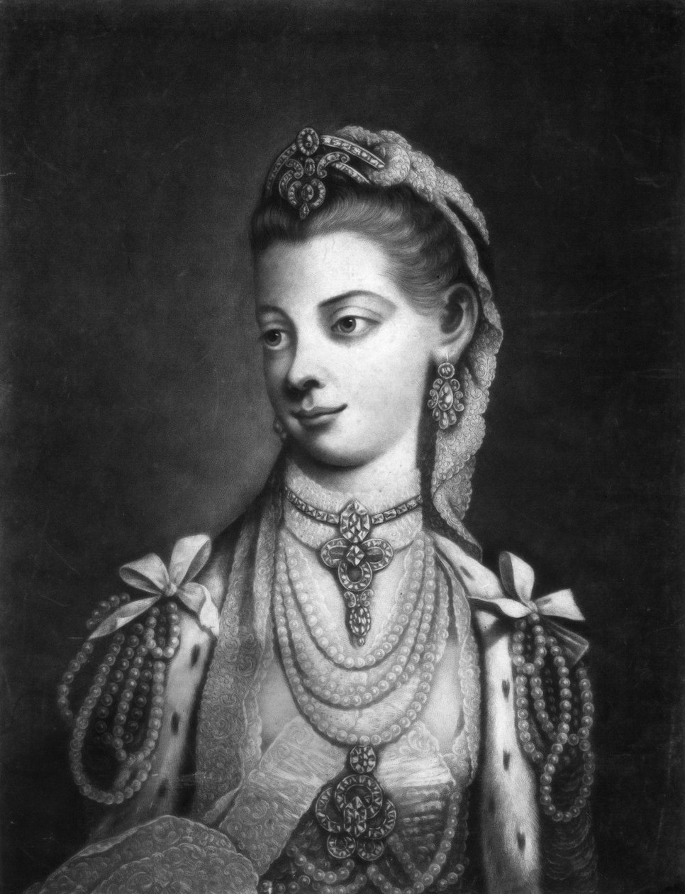 Charlotte, Koningin-gemalin van Koning George III van Groot-Brittannië door Thomas Frye
