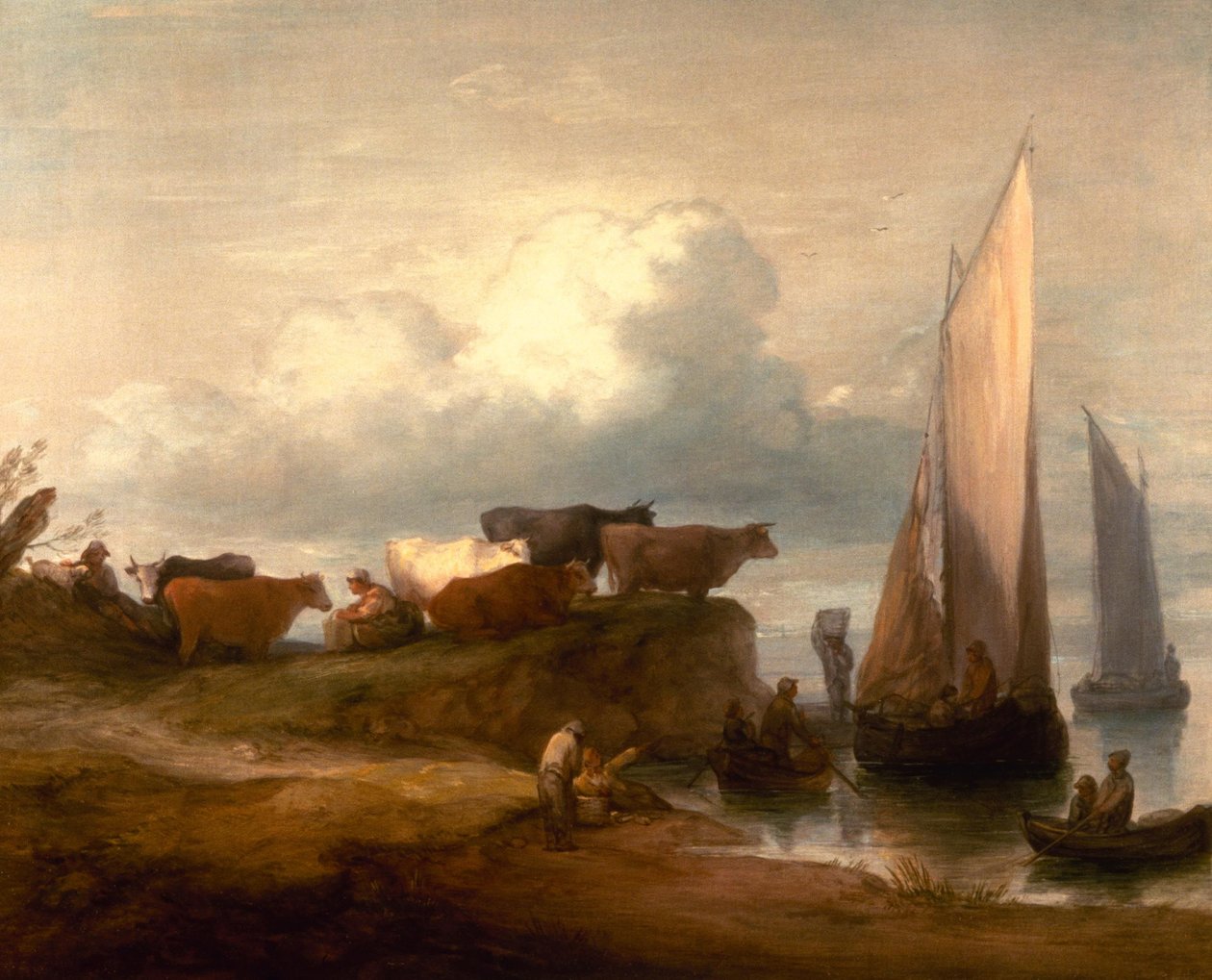 Een kustlandschap door Thomas Gainsborough
