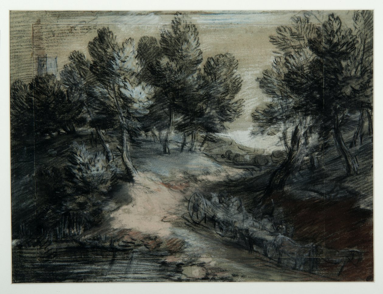 Een houtwagen op een bosweg, 1775-80 door Thomas Gainsborough