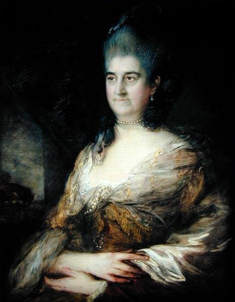 Portret van een dame, vermoedelijk Elizabeth Chudleigh (1720-88) door Thomas Gainsborough