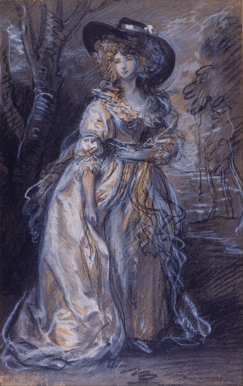 Studie van een dame door Thomas Gainsborough