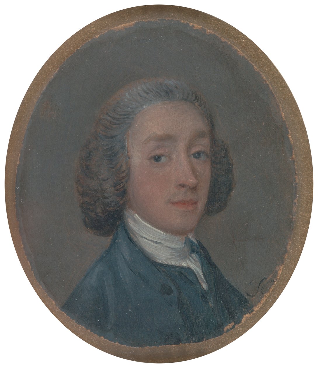 Portret van een jonge man met gepoederd haar door Thomas Gainsborough RA
