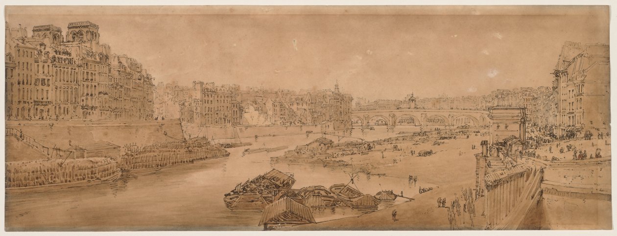 Een selectie van twintig van de meest pittoreske uitzichten in Parijs, 1802 door Thomas Girtin