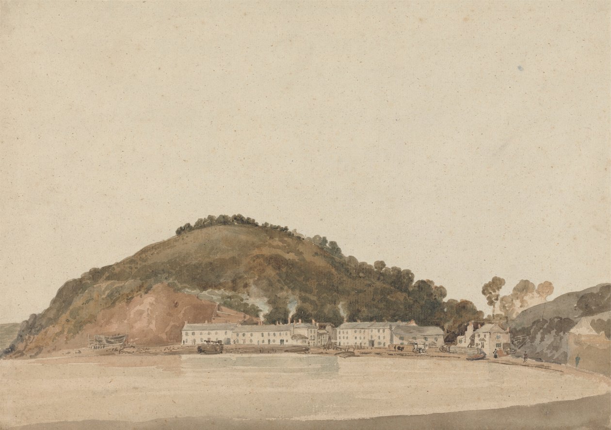 Kaap aan de kust van Zuid-Devon, mogelijk Shaldon door Thomas Girtin