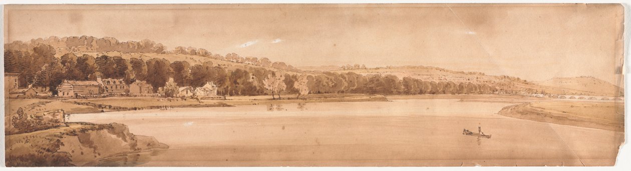 Twintig uitzichten van Parijs en omgeving: Uitzicht op St. Cloud en de Calvarieberg door Thomas Girtin