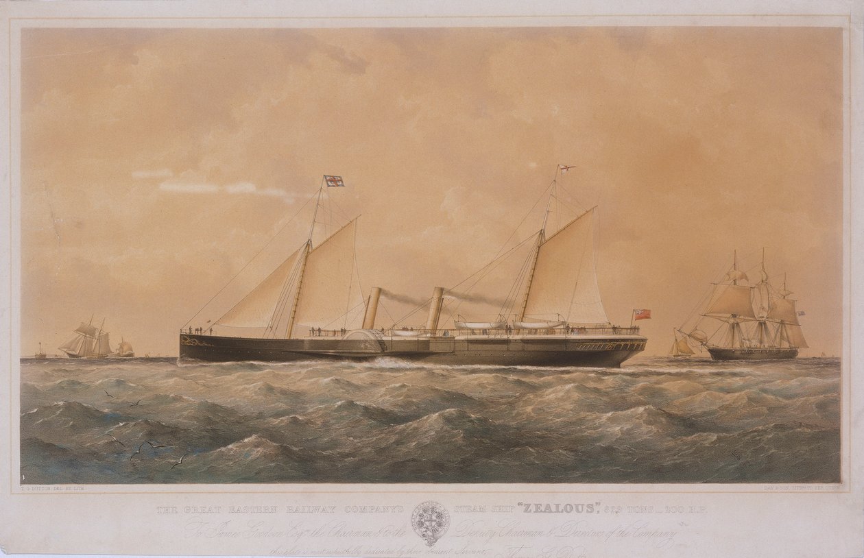 Het stoomschip 