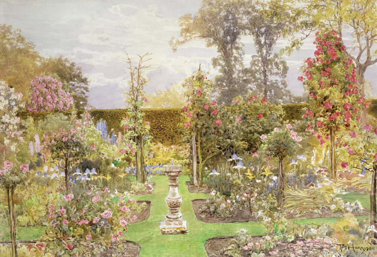 De zonnewijzer in de rozentuin door Thomas H. Hunn