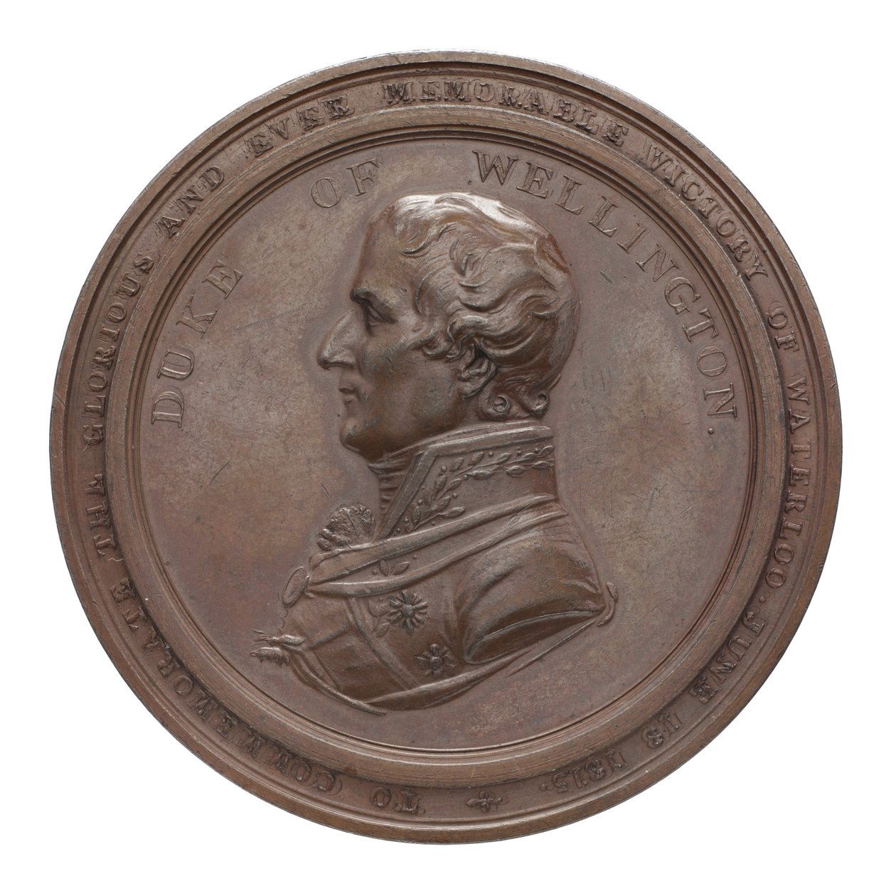 Medaille ter herdenking van Wellington en Blücher bij Waterloo, 1815 door Thomas Halliday