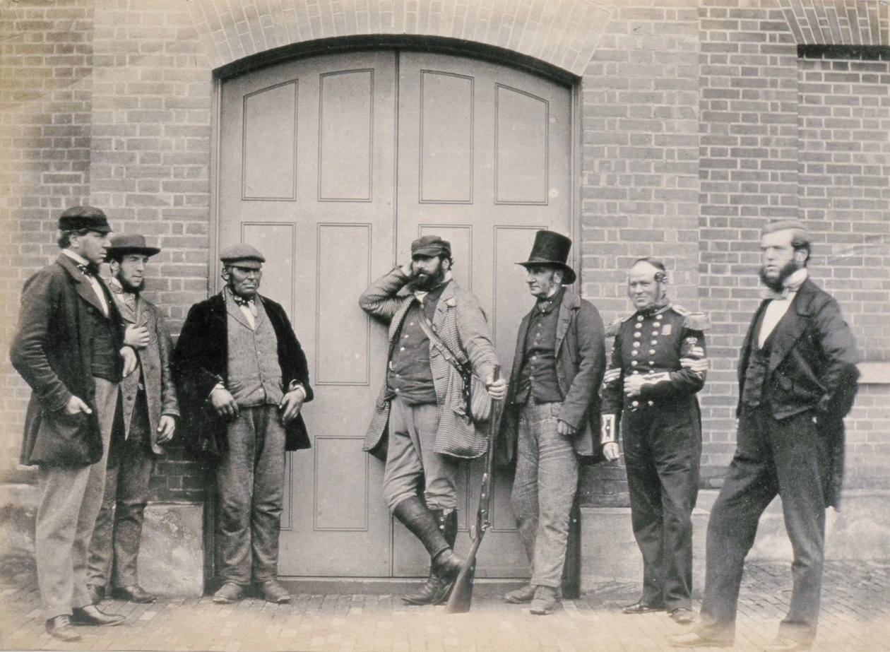 Personeel van Holkham Hall, Norfolk, ca. 1863 door Thomas Harcourt Powell