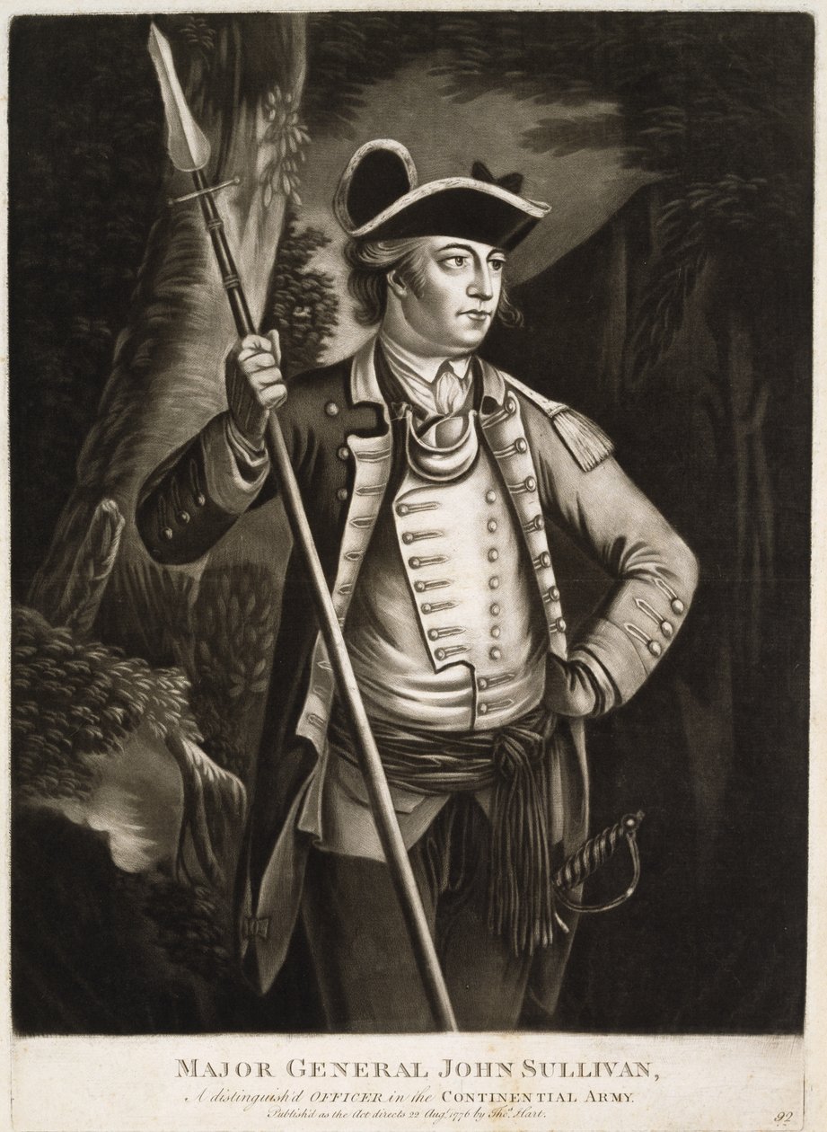 Generaal-majoor John Sullivan, een onderscheiden officier in het Continentale leger door Thomas Hart