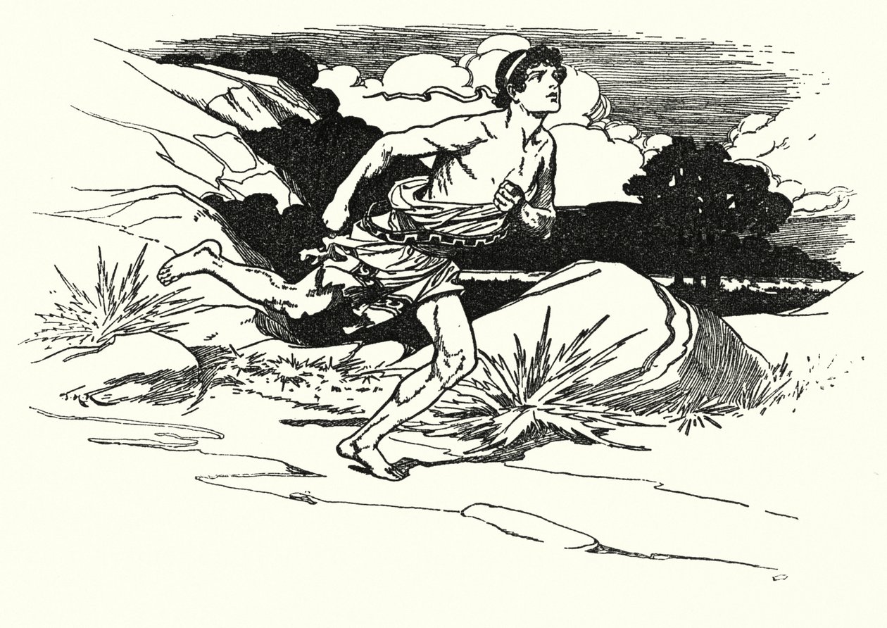 Slag bij Marathon (litho) door Thomas Heath Robinson