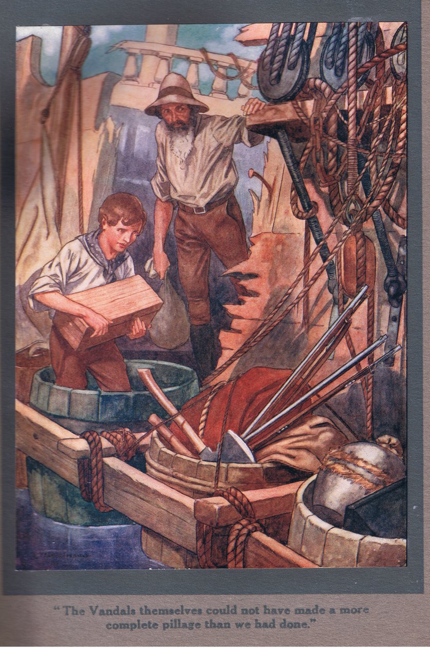 De vandalen zelf hadden geen completere plundering kunnen maken dan wij hadden gedaan (kleurenlitho) door Thomas Heath Robinson