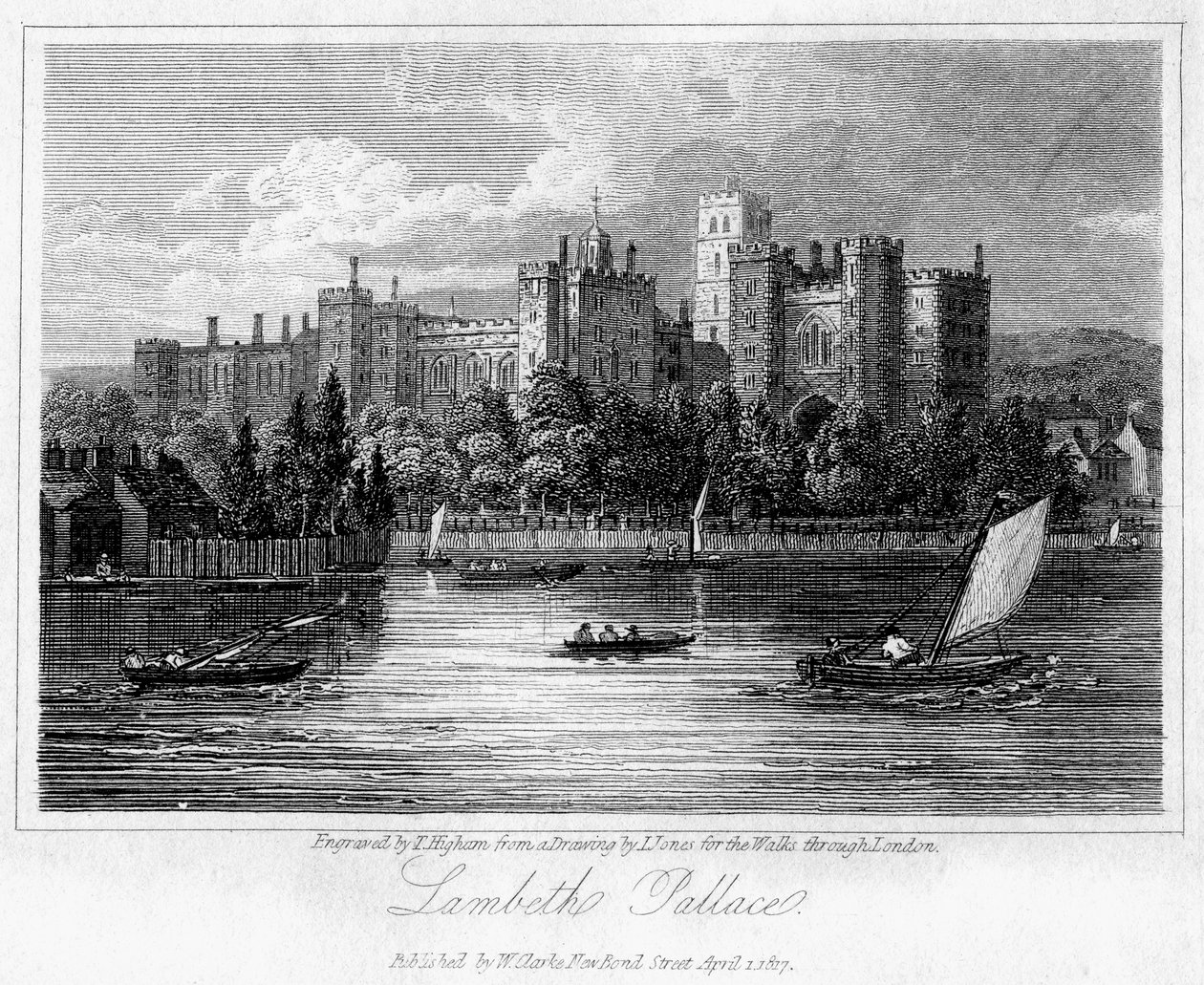 Lambeth Palace, Londen, 1817 door Thomas Higham